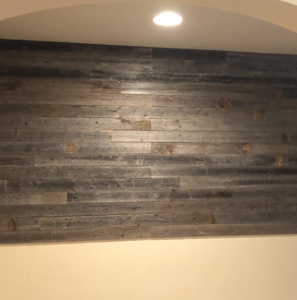 35 x 12 solid wood wall paneling in gray